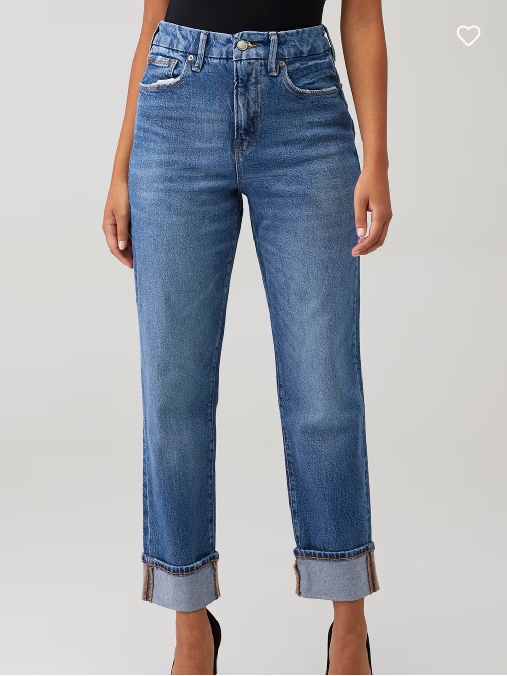 Good American Weekender Cuff Jeans